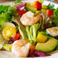 Verduras con gambas